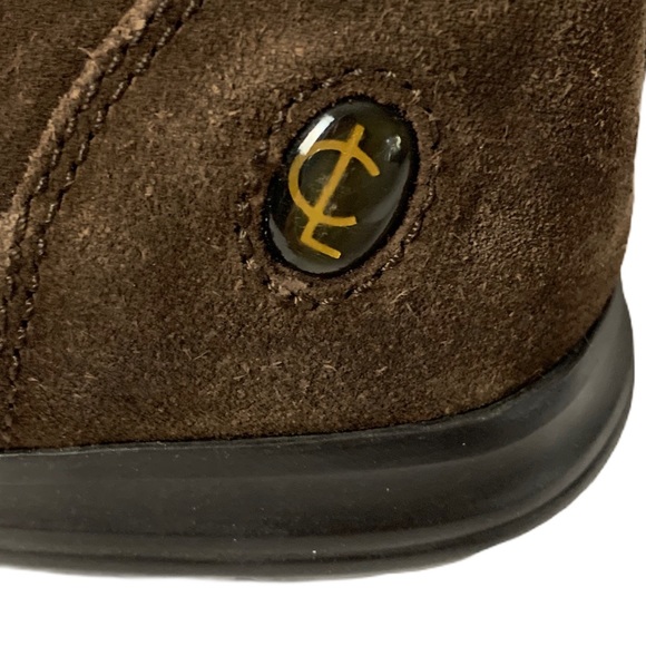 Coach “Tatum” Wool and Suede Logo Foldover Boots 7 - Picture 4 of 11